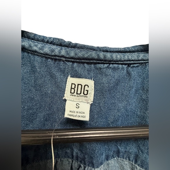 BDG Urban Outfitters Women’s Long Sleeve Button Front Denim Collar Dress Small - Picture 11 of 12